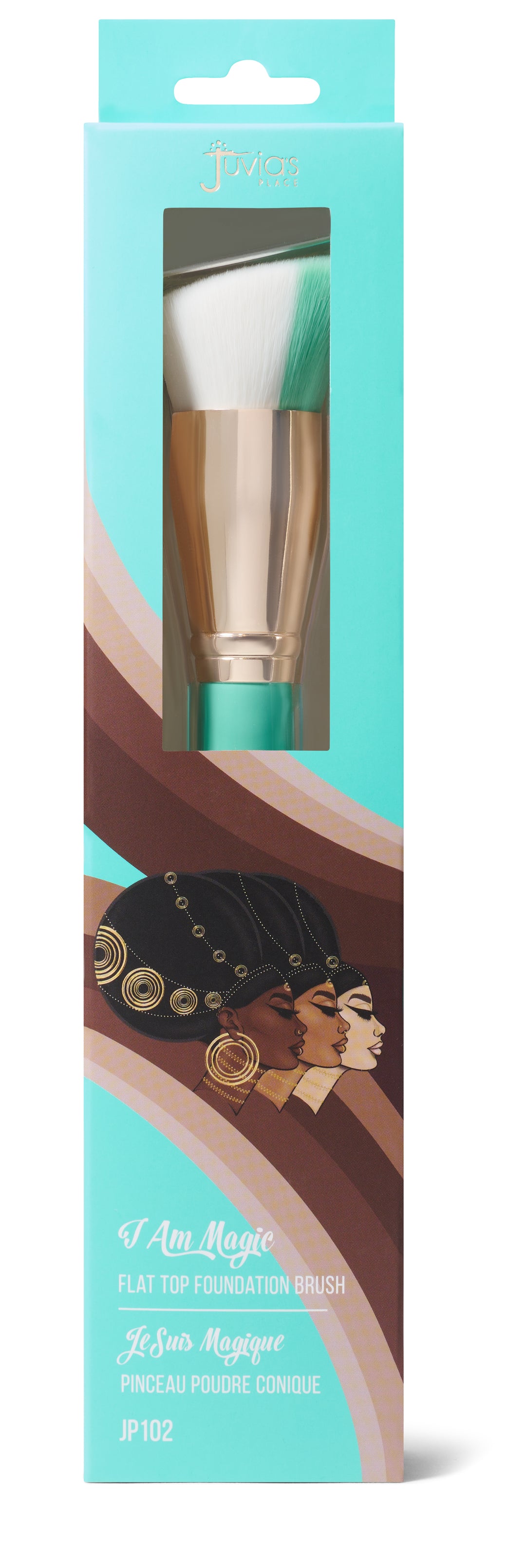 I Am Magic Flat Top Foundation Brush- Blue and White thumbnail image